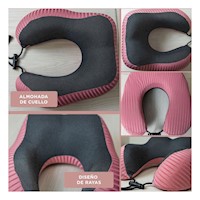 Soporte Ergonomico de Cuello Rosado a Rayas Comodo
